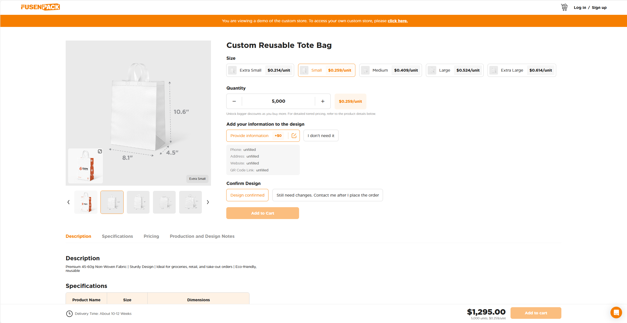 fusenpack offers custom design