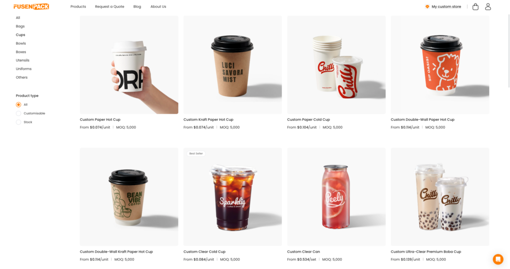 various-types-of-custom-cups