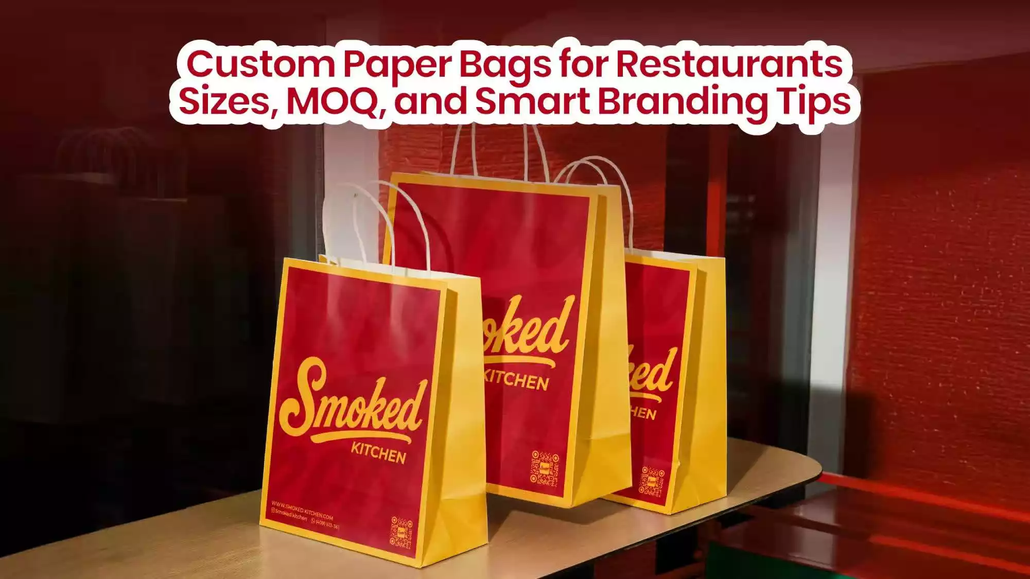 Custom Paper Bags for Restaurants: Sizes, MOQ, and Smart Branding Tips