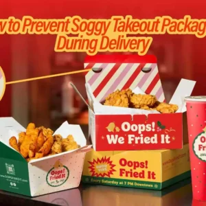 How to prevent soggy takeout packaging, ventilated fried chicken delivery boxes with air holes for crispy food
