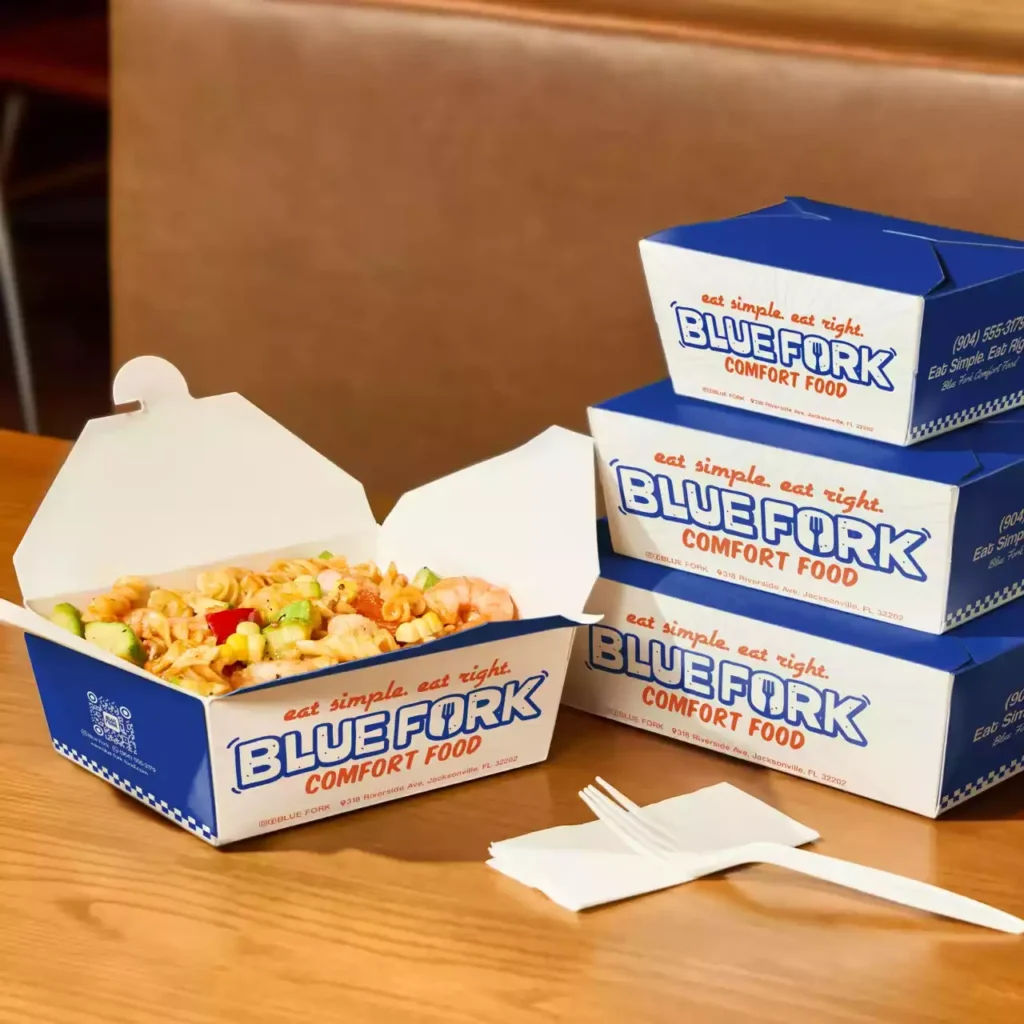 Custom printed takeout pasta food box packaging for restaurant | Is custom food packaging worth it