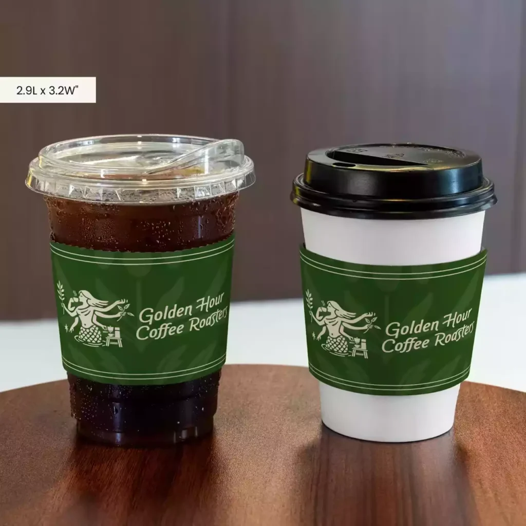 Custom printed coffee cup sleeve packaging for cafe brand | Is custom food packaging worth it