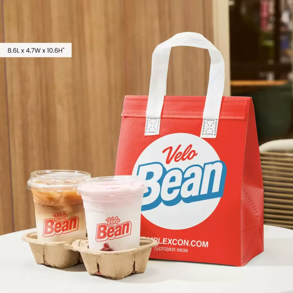 How to choose a restaurant packaging supplier, custom insulated non-woven coffee tote bags and drink cup holders for cafe brand