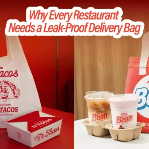 Leak-proof delivery bag comparison, plastic vs non woven takeout food bag for restaurant packaging