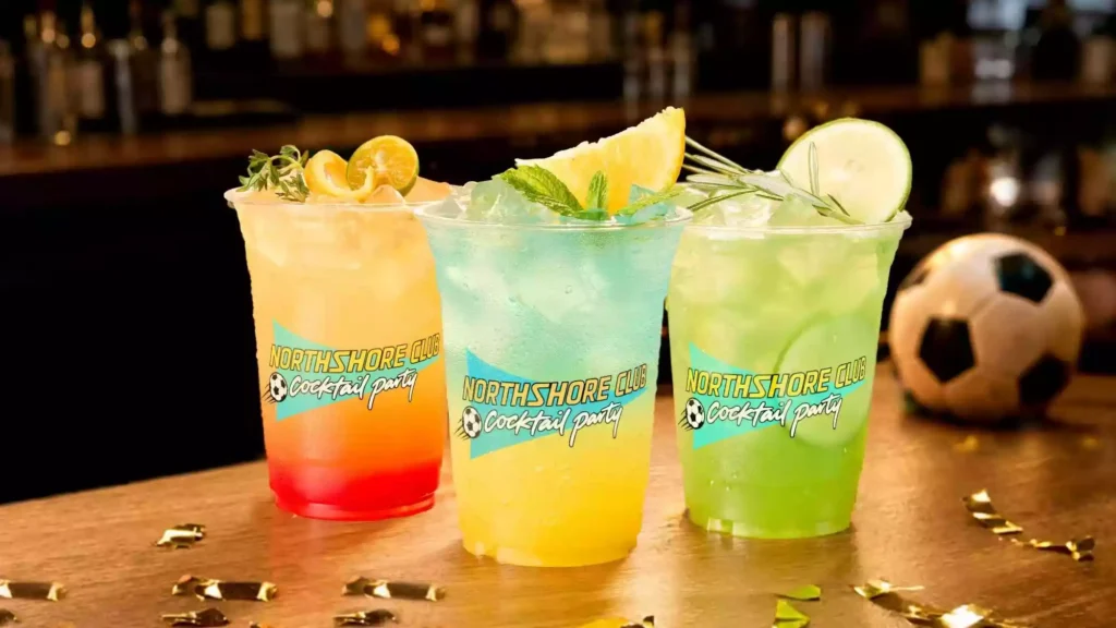 World Cup football party cocktail plastic cups restaurant drink packaging trends