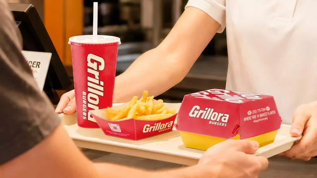 Red soccer themed fast food burger box fry container restaurant takeaway packaging